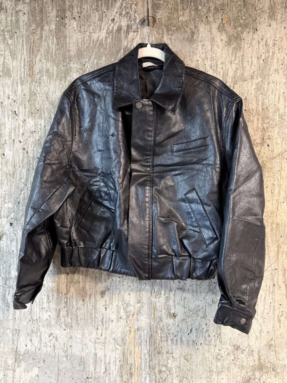 ROSEBANKS Men's Leather Bomber Jacket Size M In Black